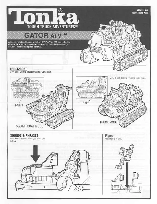 Mode d'emploi HASBRO TONKA GATOR ATV