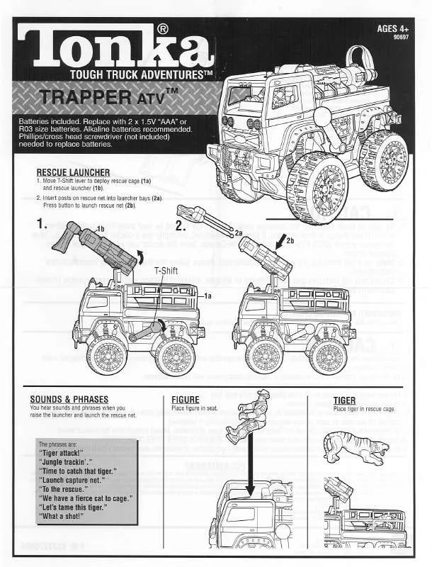 Mode d'emploi HASBRO TONKA TRAPPER ATV