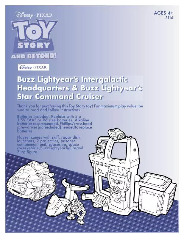 Mode d'emploi HASBRO TOY STORY AND BEYOND BUZZ LIGHTYEARS HEADQUARTERS