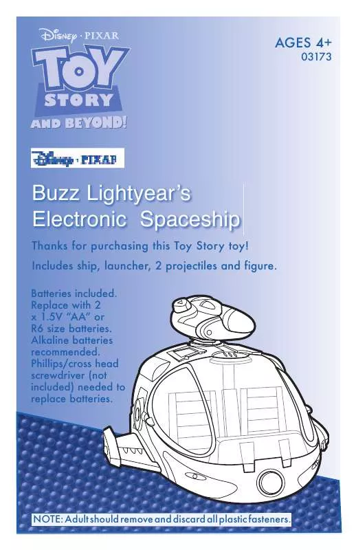 Mode d'emploi HASBRO TOY STORY AND BEYOND BUZZ LIGHYEARS SPACESHIP