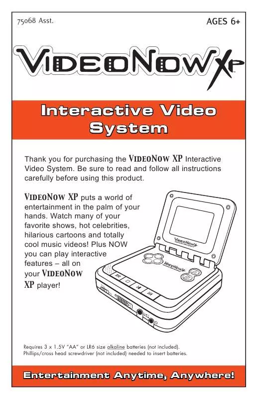 Mode d'emploi HASBRO VIDEO NOW XP INTERACTIVE VIDEO SYSTEM