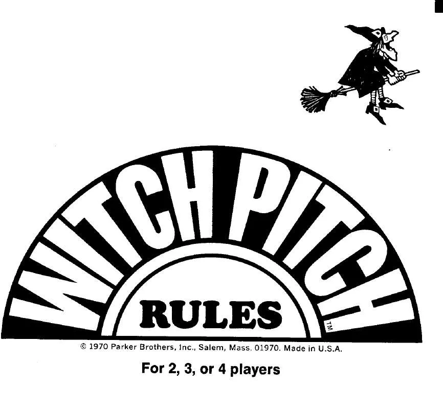Mode d'emploi HASBRO WITCH PITCH