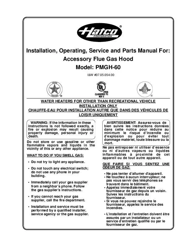 Mode d'emploi HATCO PMGH-60M-0405(1)
