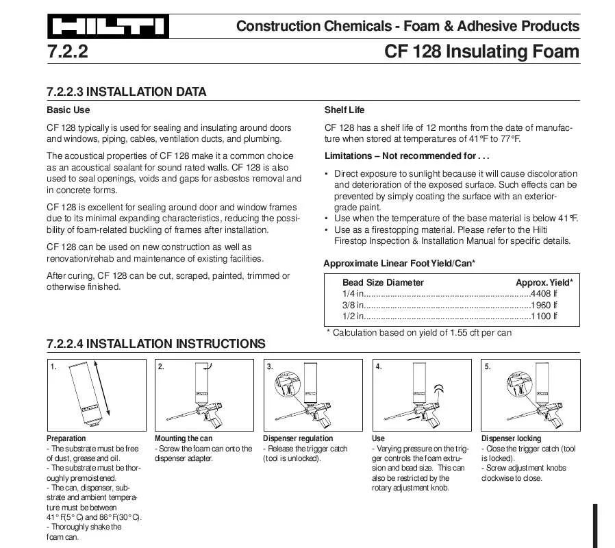 Mode d'emploi HILTI CF 128