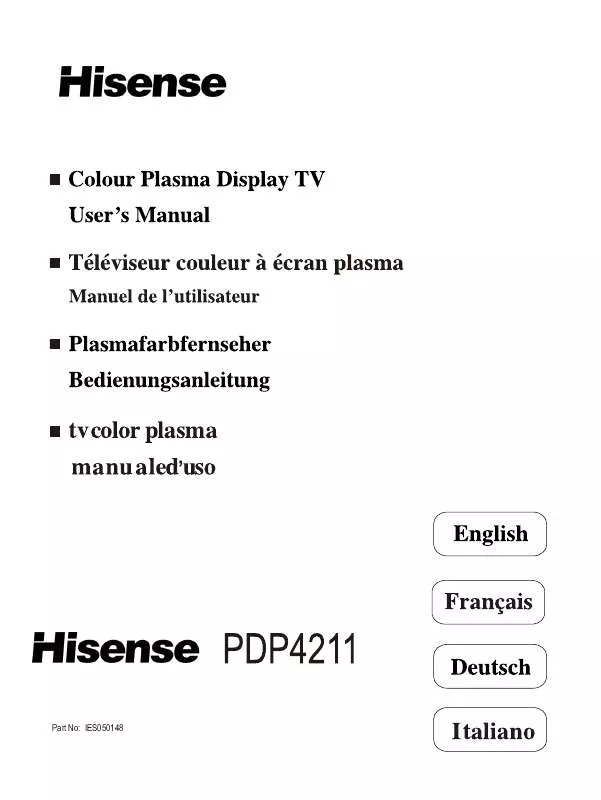 Mode d'emploi HISENSE PDP4211