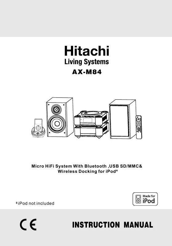 Mode d'emploi HITACHI AX-M84