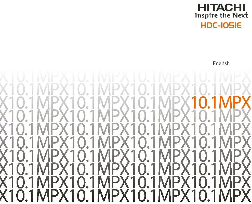 Mode d'emploi HITACHI HDC-1051E