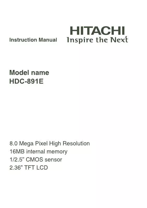 Mode d'emploi HITACHI HDC-891E