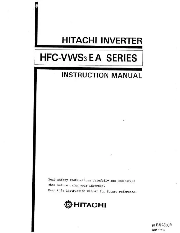 Mode d'emploi HITACHI HFC-VWS3 EA