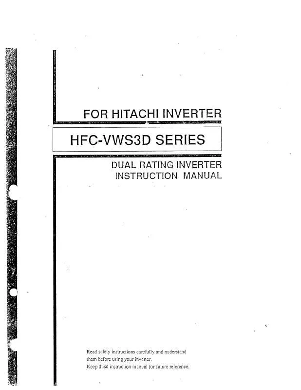 Mode d'emploi HITACHI HFC-VWS3D