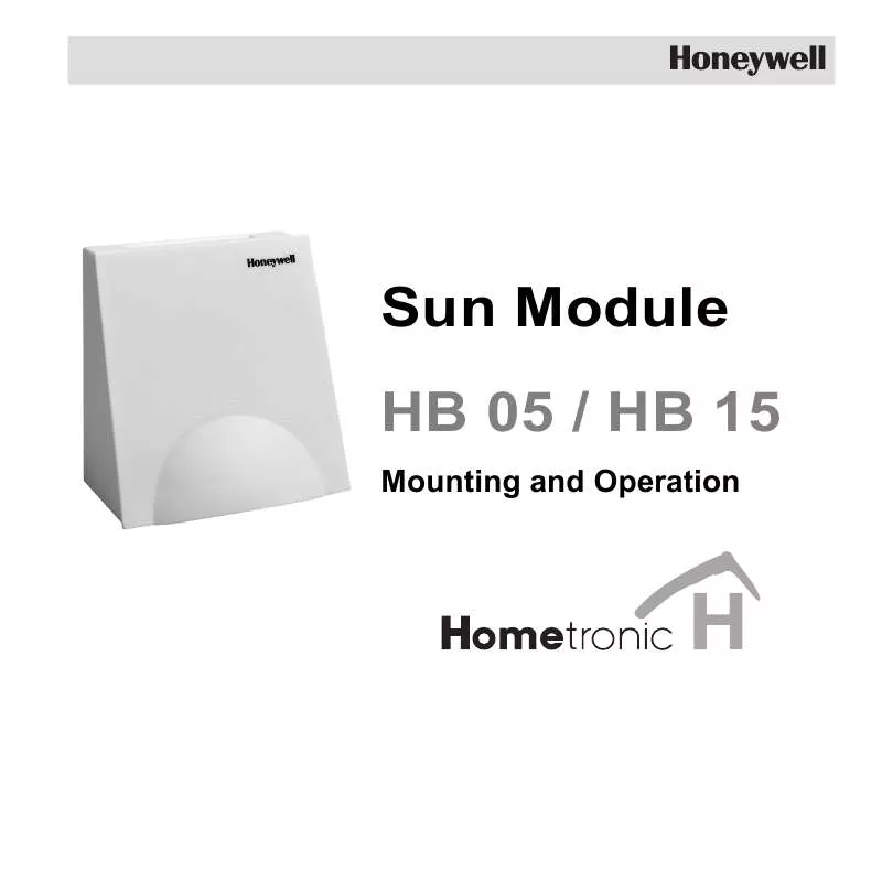 Mode d'emploi HONEYWELL HB 05