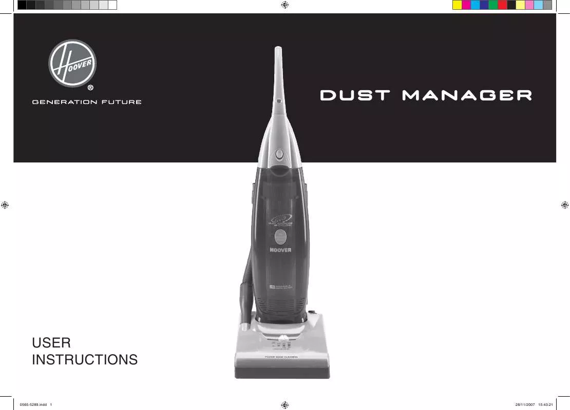 Mode d'emploi HOOVER DUST MANAGER