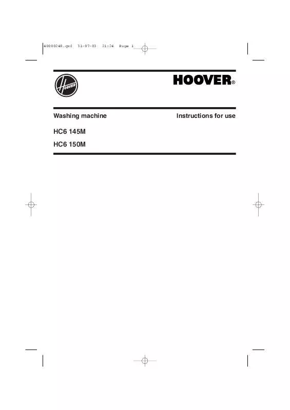 Mode d'emploi HOOVER HC6 150M