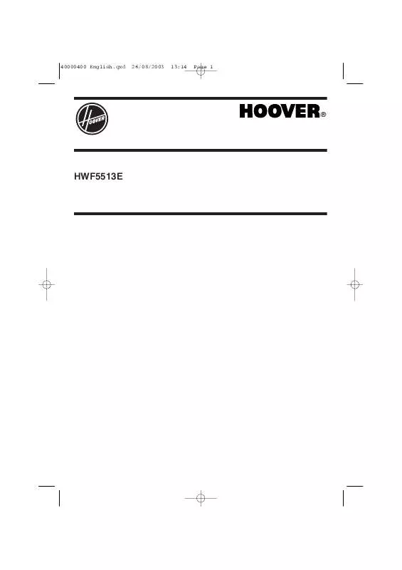 Mode d'emploi HOOVER HWF5513E