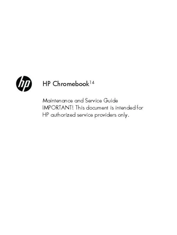 Mode d'emploi HP CHROMEBOOK 14-Q029WM