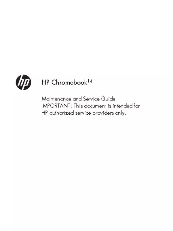Mode d'emploi HP CHROMEBOOK 14-Q049WM