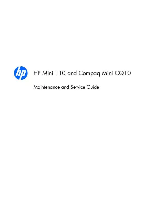 Mode d'emploi HP COMPAQ MINI CQ10-500EA