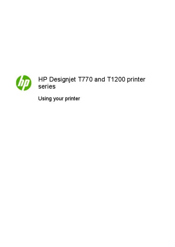 Mode d'emploi HP DESIGNJET T1200