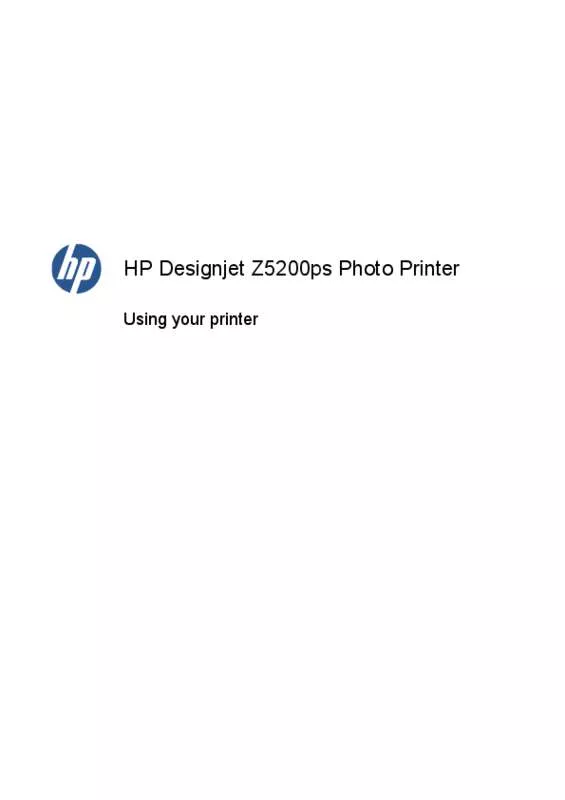 Mode d'emploi HP DESIGNJET Z5200