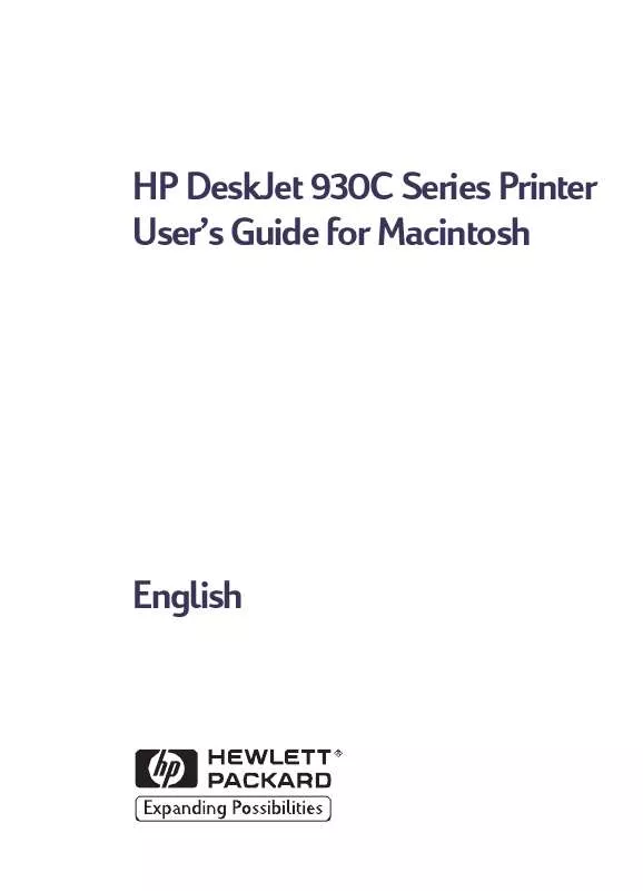 Mode d'emploi HP DESKJET 930C FOR MACINTOSH
