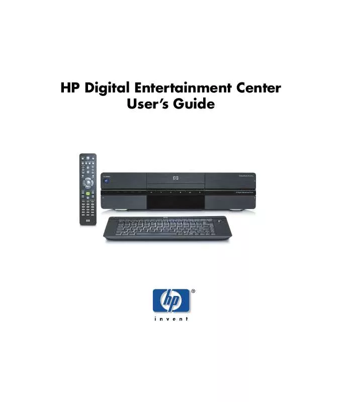 Mode d'emploi HP DIGITAL ENTERTAINMENT CENTER