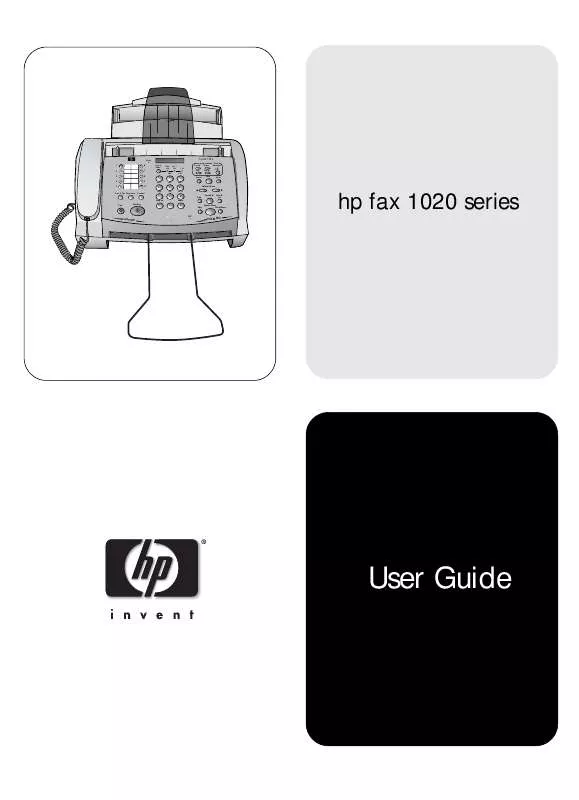 Mode d'emploi HP FAX 1020