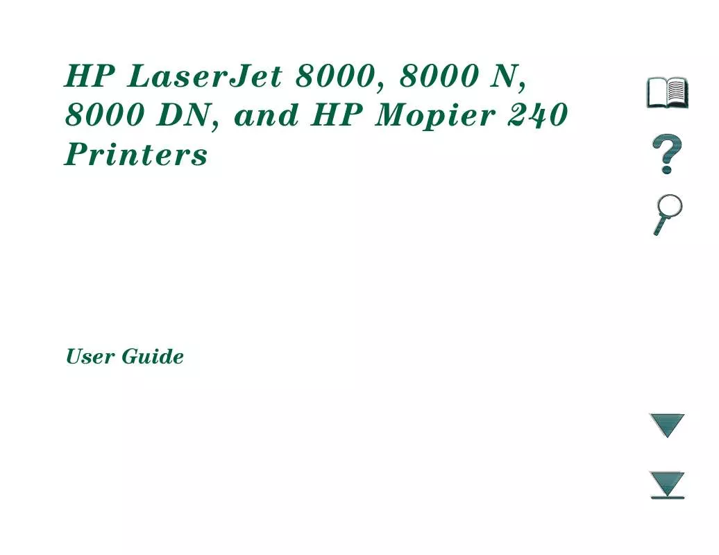 Mode d'emploi HP LASERJET 8000MFP