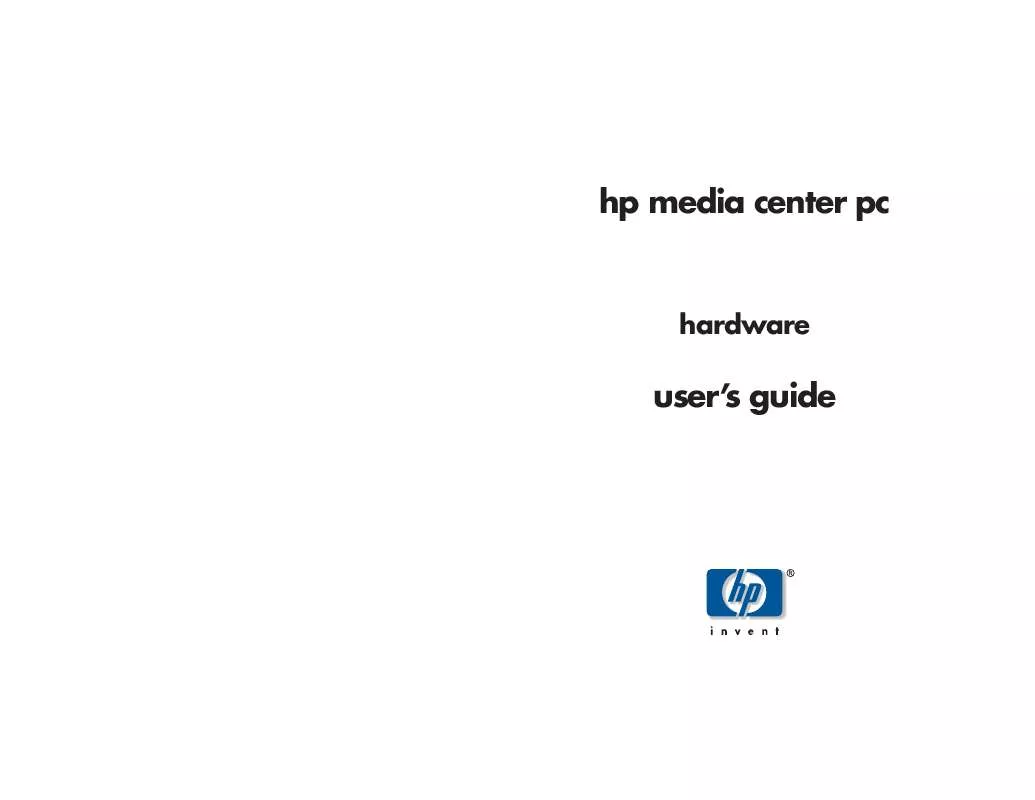 Mode d'emploi HP MEDIA CENTER 800