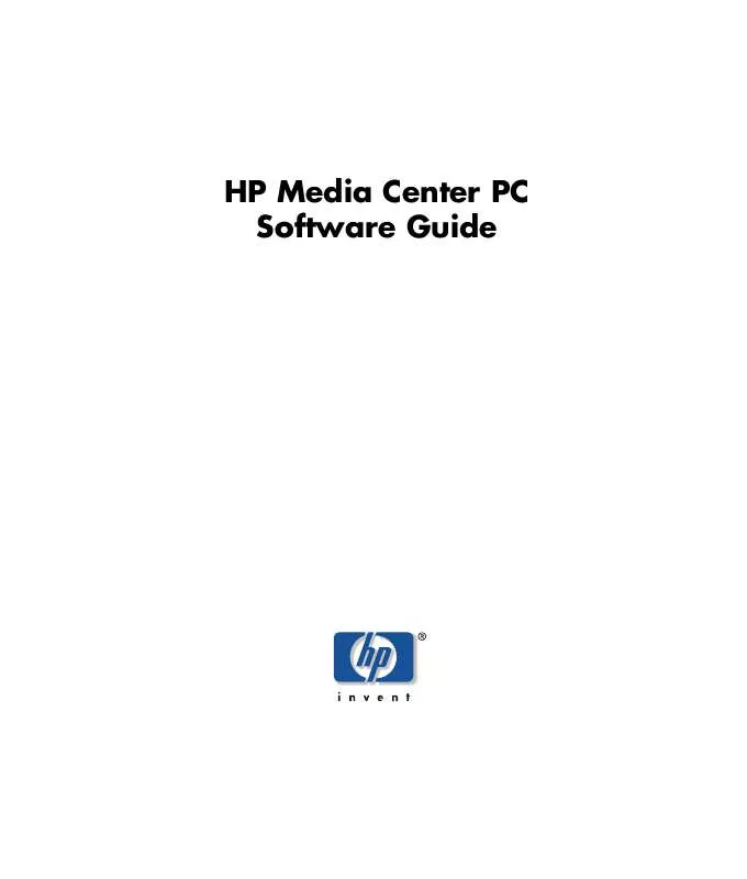 Mode d'emploi HP MEDIA CENTER M7240