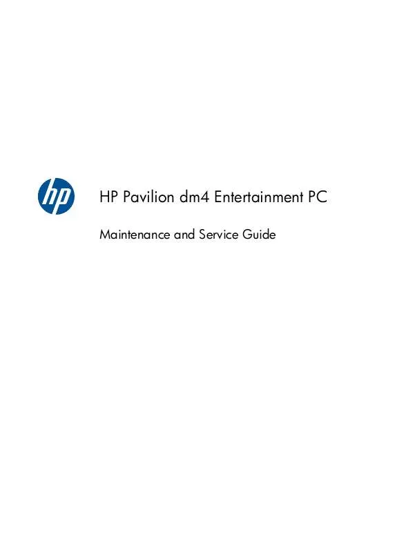 Mode d'emploi HP PAVILION DM4-1100SA