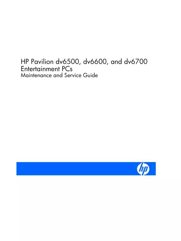 Mode d'emploi HP PAVILION DV6620EN