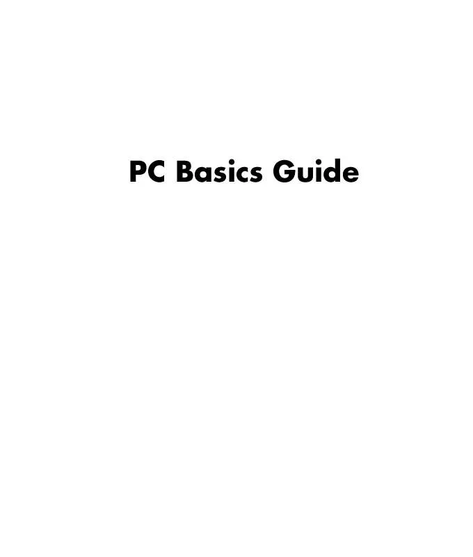 Mode d'emploi HP PC BASICS GUIDE
