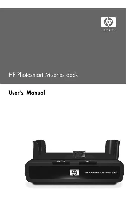 Mode d'emploi HP PHOTOSMART M-SERIES DOCK