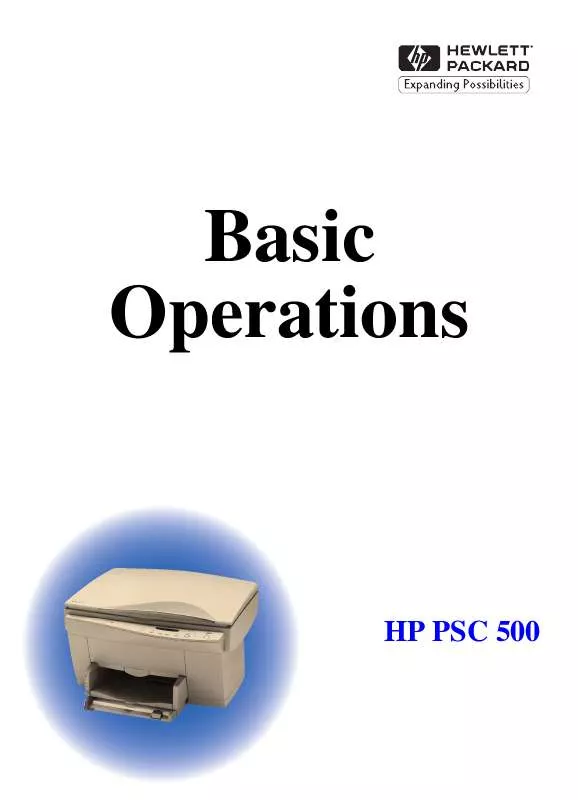 Mode d'emploi HP PSC 500XI