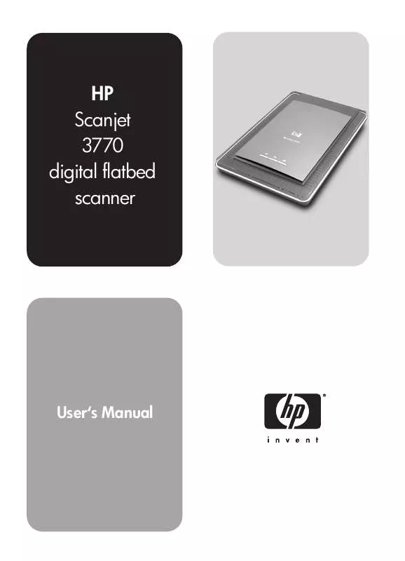 Mode d'emploi HP SCANJET 3770 DIGITAL FLATBED SCANNER