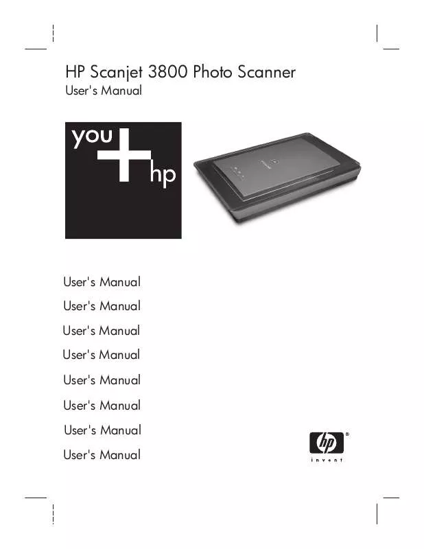 Mode d'emploi HP SCANJET 3800 PHOTO SCANNER