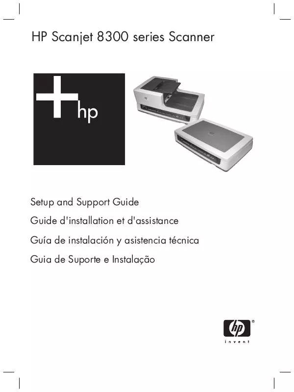 Mode d'emploi HP SCANJET 8300 PROFESSIONAL IMAGE SCANNER