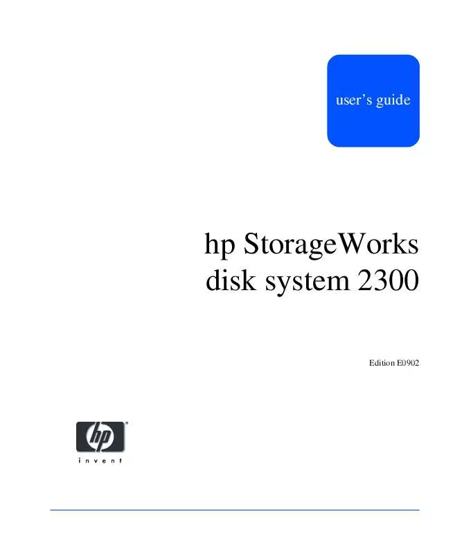 Mode d'emploi HP STORAGEWORKS 2300 DISK SYSTEM