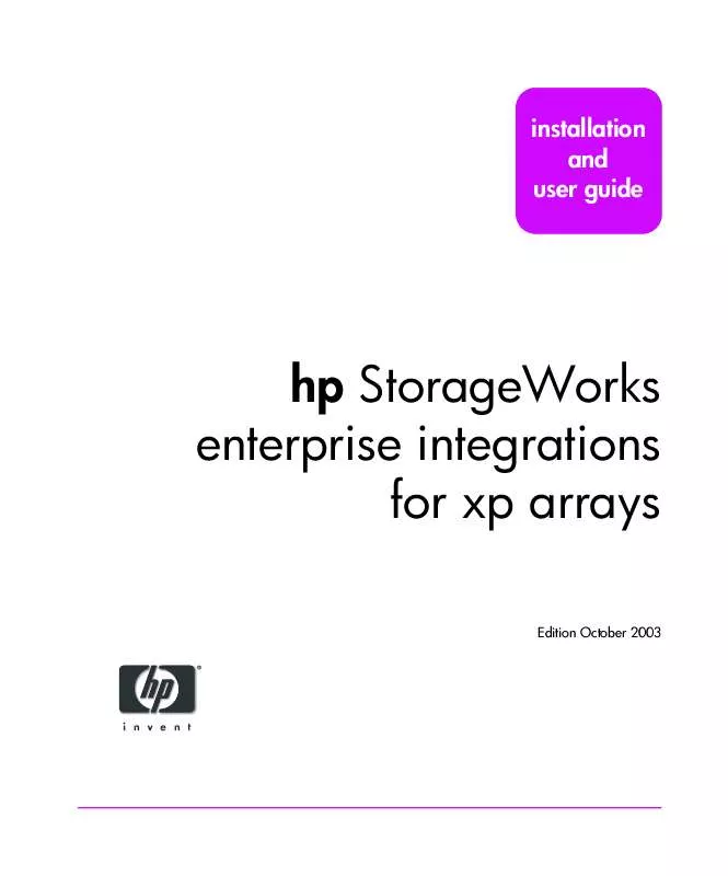 Mode d'emploi HP STORAGEWORKS COMMAND VIEW XP SOFTWARE