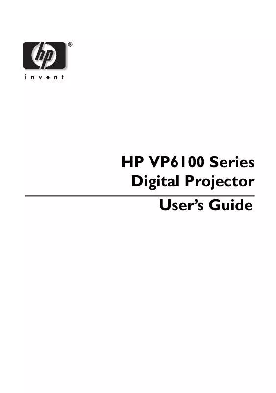 Mode d'emploi HP VP6100