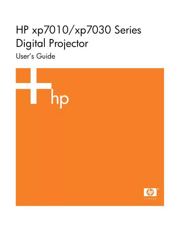 Mode d'emploi HP XP7010 DIGITAL PROJECTOR