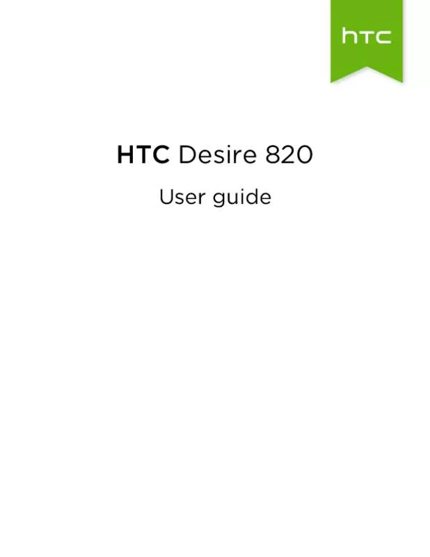 Mode d'emploi HTC DESIRE 820