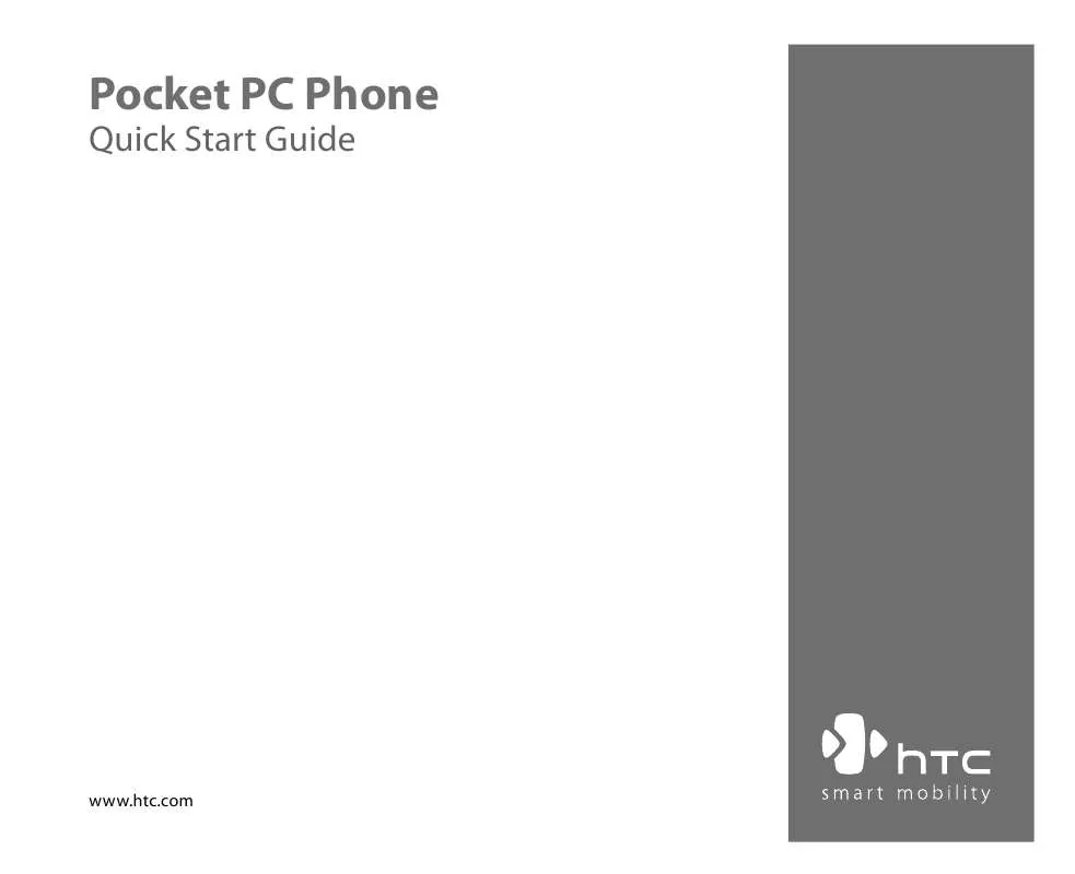 Mode d'emploi HTC POCKET PC PHONE