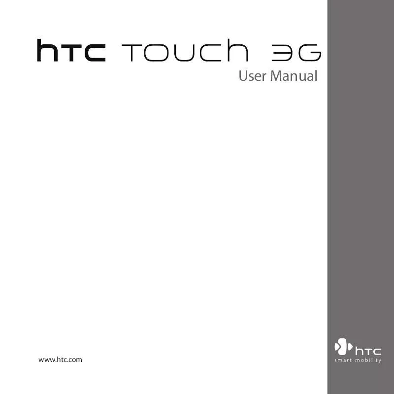 Mode d'emploi HTC TOUCH 3G