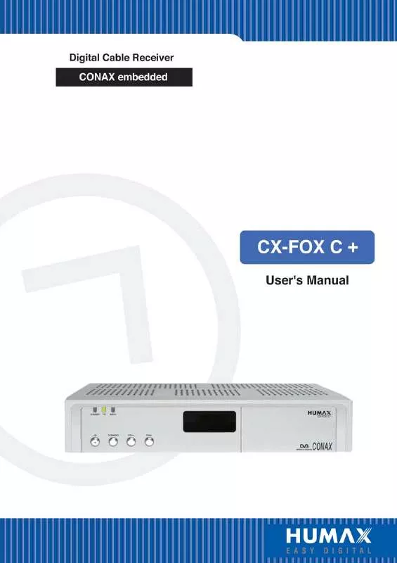 Mode d'emploi HUMAX CX-FOX C PLUS