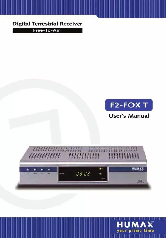 Mode d'emploi HUMAX F2-FOX T
