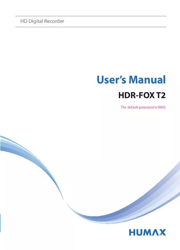 Mode d'emploi HUMAX HD-RFOX T2