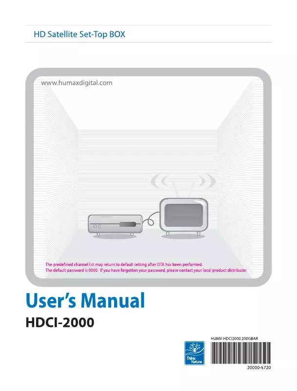 Mode d'emploi HUMAX HDCI-2000