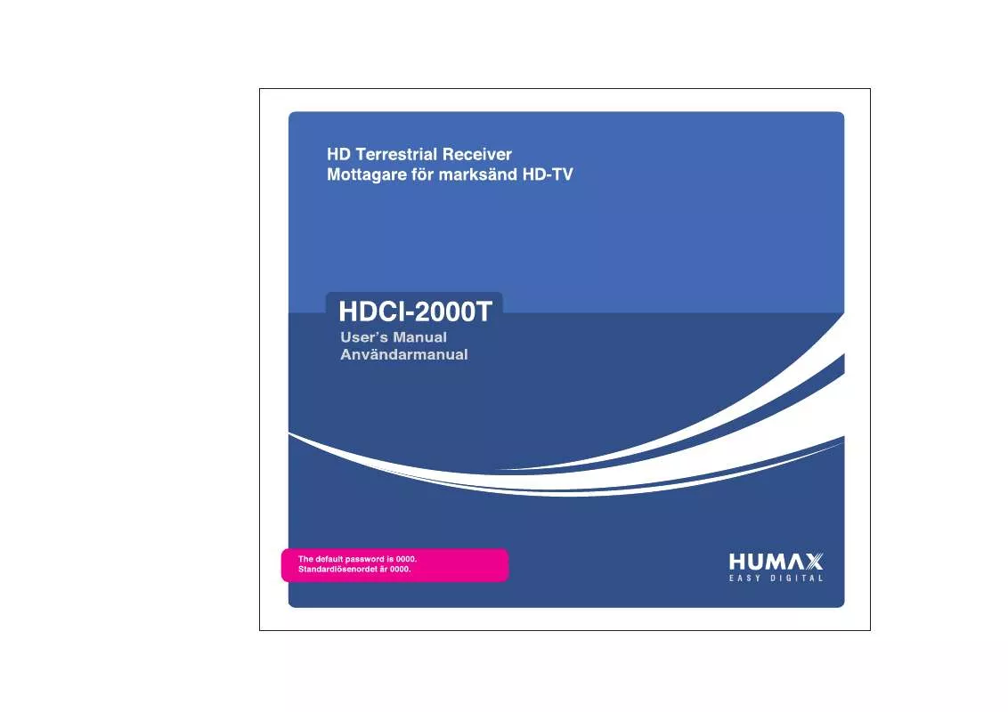 Mode d'emploi HUMAX HDCI-2000T COMPACT