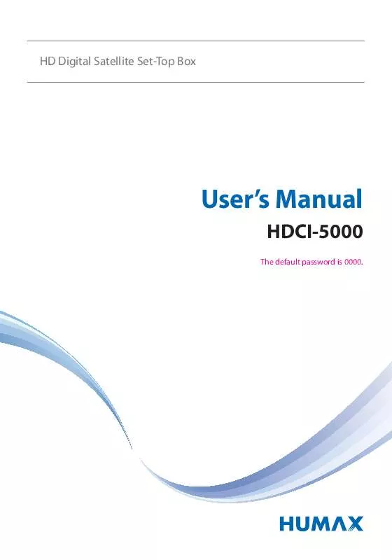 Mode d'emploi HUMAX HDCI-5000